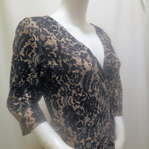 Maxi Dress LARGE NWT Stretchy Knit Long Wrap Dress HANDMADE unique rare - Picture 4 of 6